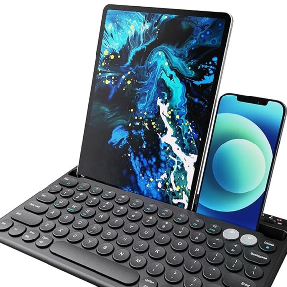 Jellycomb Wireless Bluetooth Keyboard for iPad, Multi-Device Tablet Keyb…